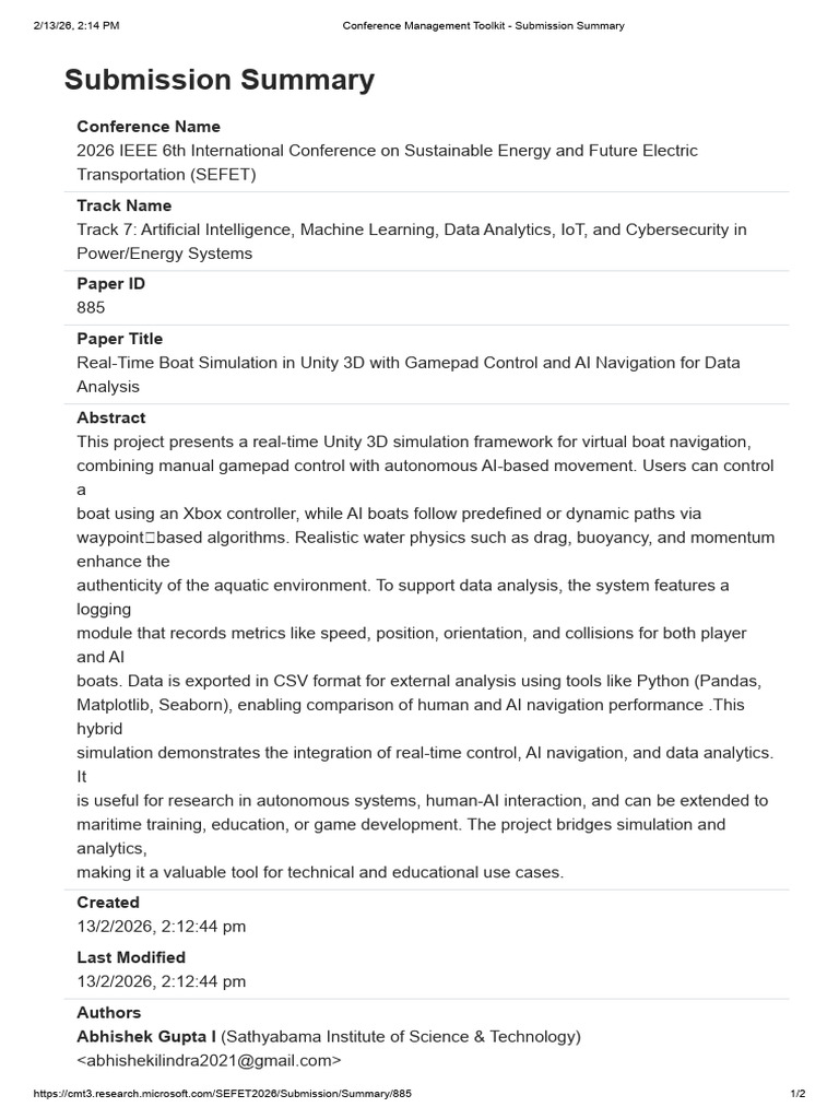 Conference Management Toolkit - Submission Summary | PDF | Artificial ...