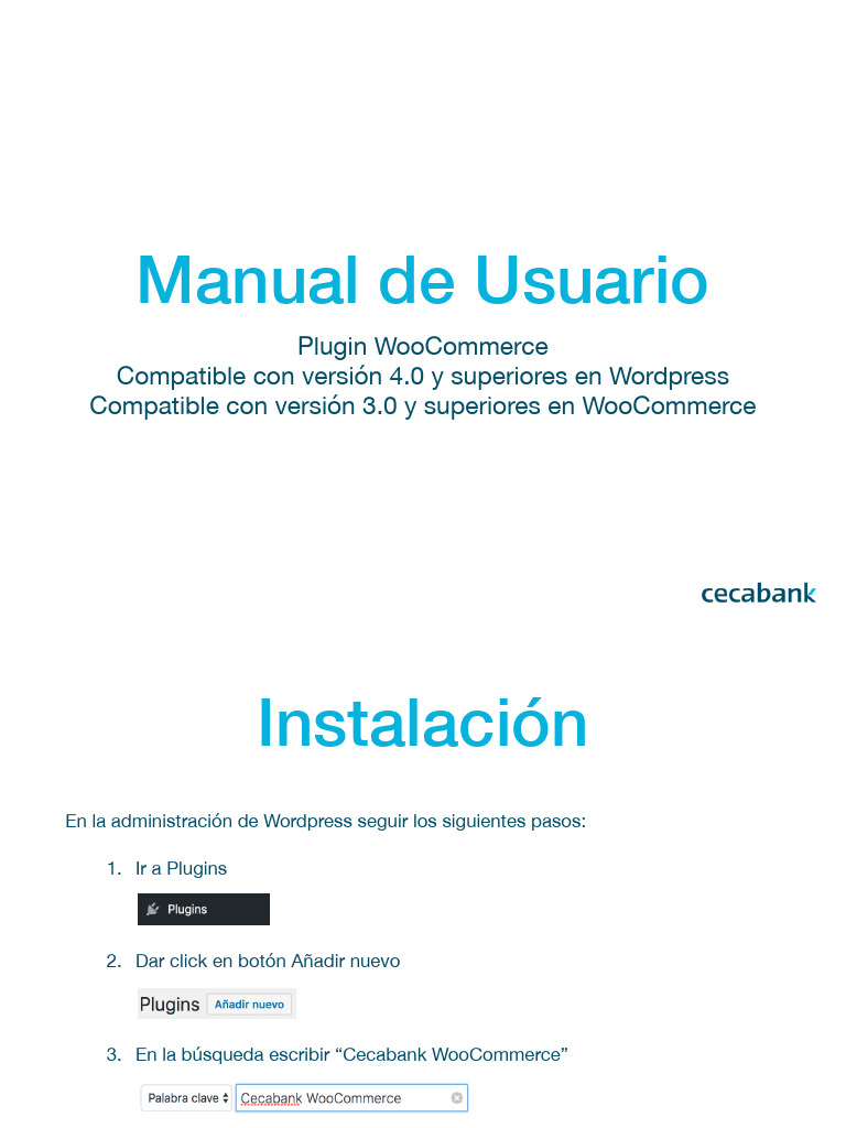 Manual Plugin Woocommerce | PDF | Word Press | Informática