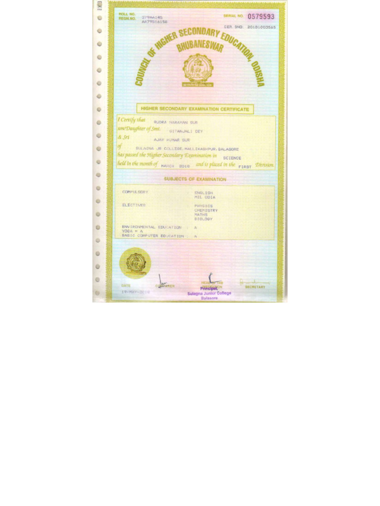 12th Certificate Compressed | PDF