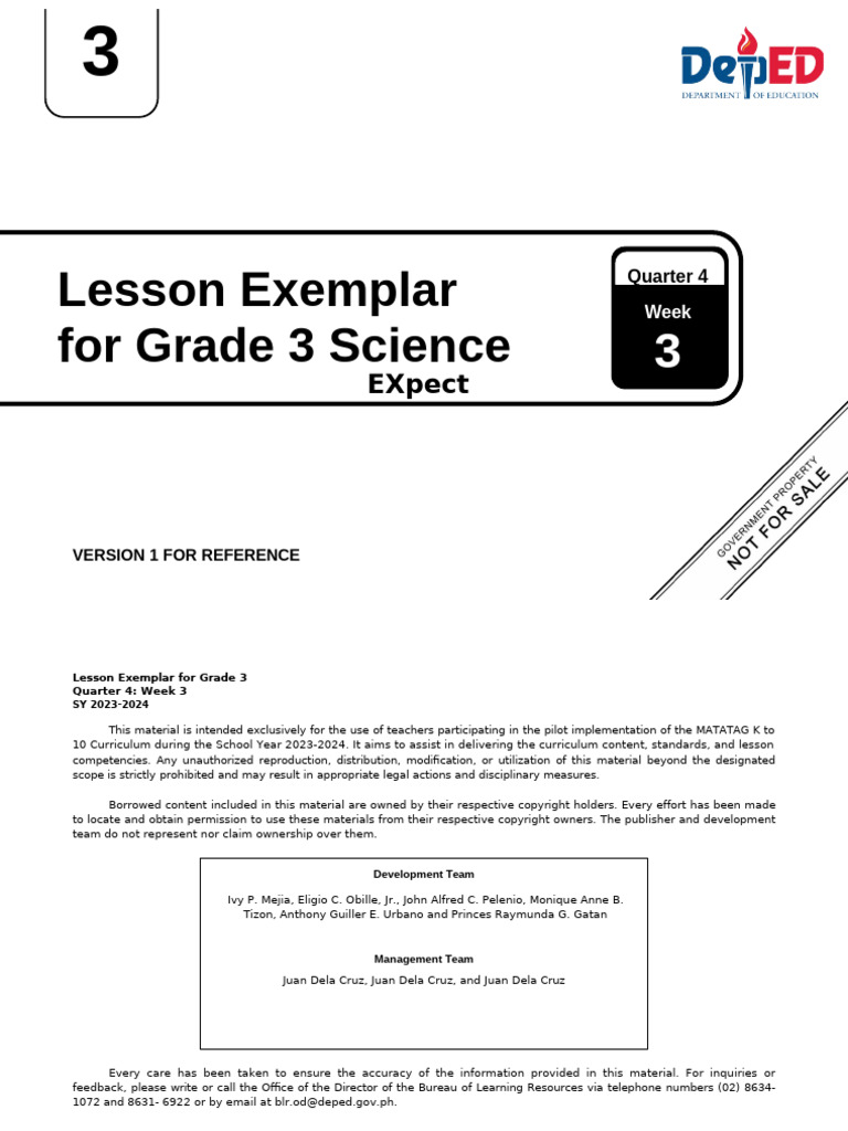 Le Science3 q4 Week3 With Footnote | PDF | Learning | Water