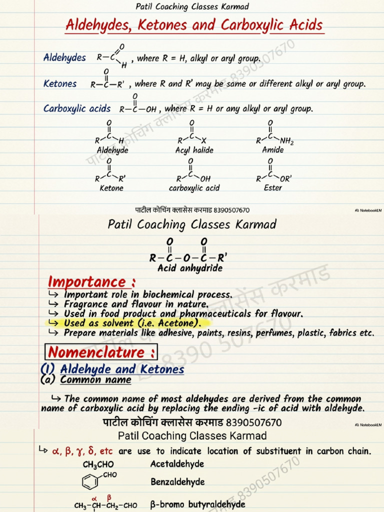 Aldehydes Ketones Carboxylic Acids | PDF