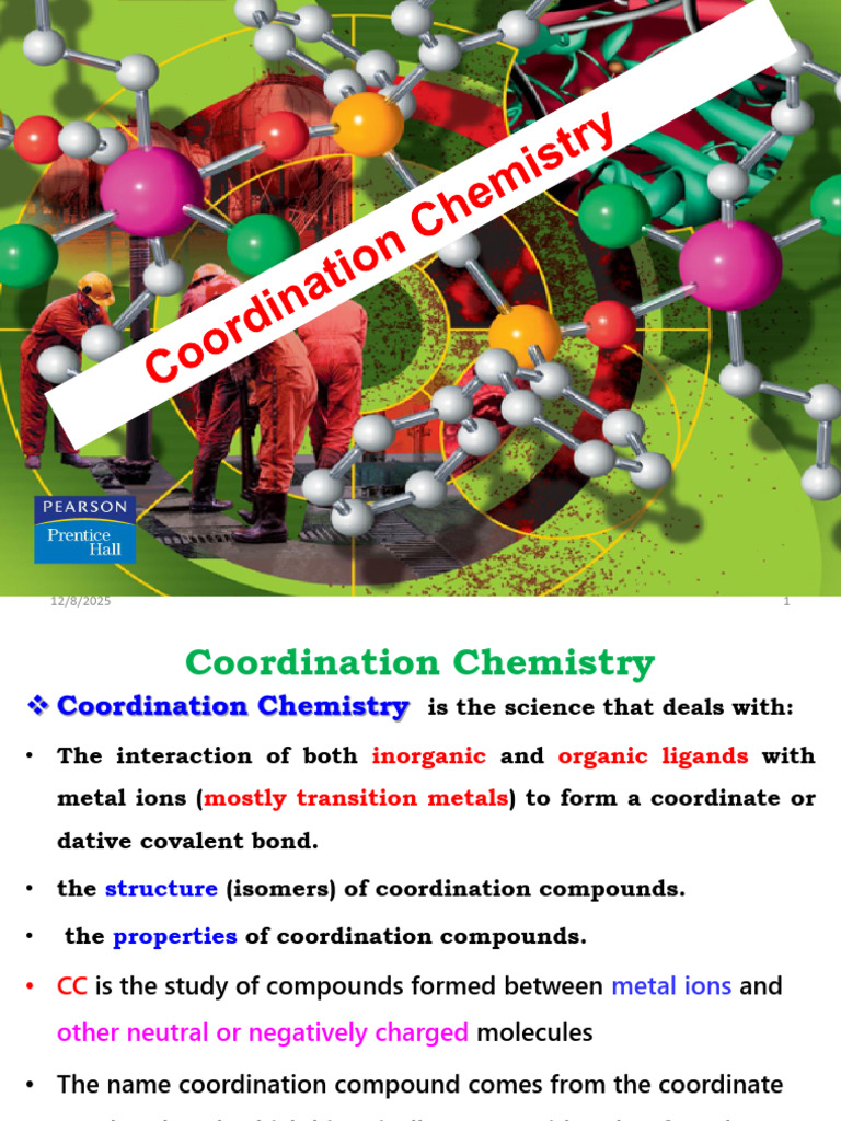 Unit Three Coordination Chemistry | PDF | Coordination Complex | Ligand