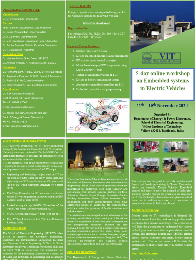 5-Day - Online Workshop On Embedded Systems in EVs | PDF | Engineering
