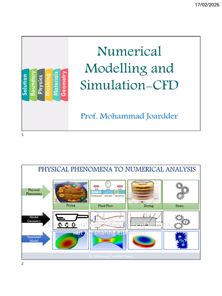 Numerical Analysis Frmaework - CFD | PDF | Geometry | Finite Element Method