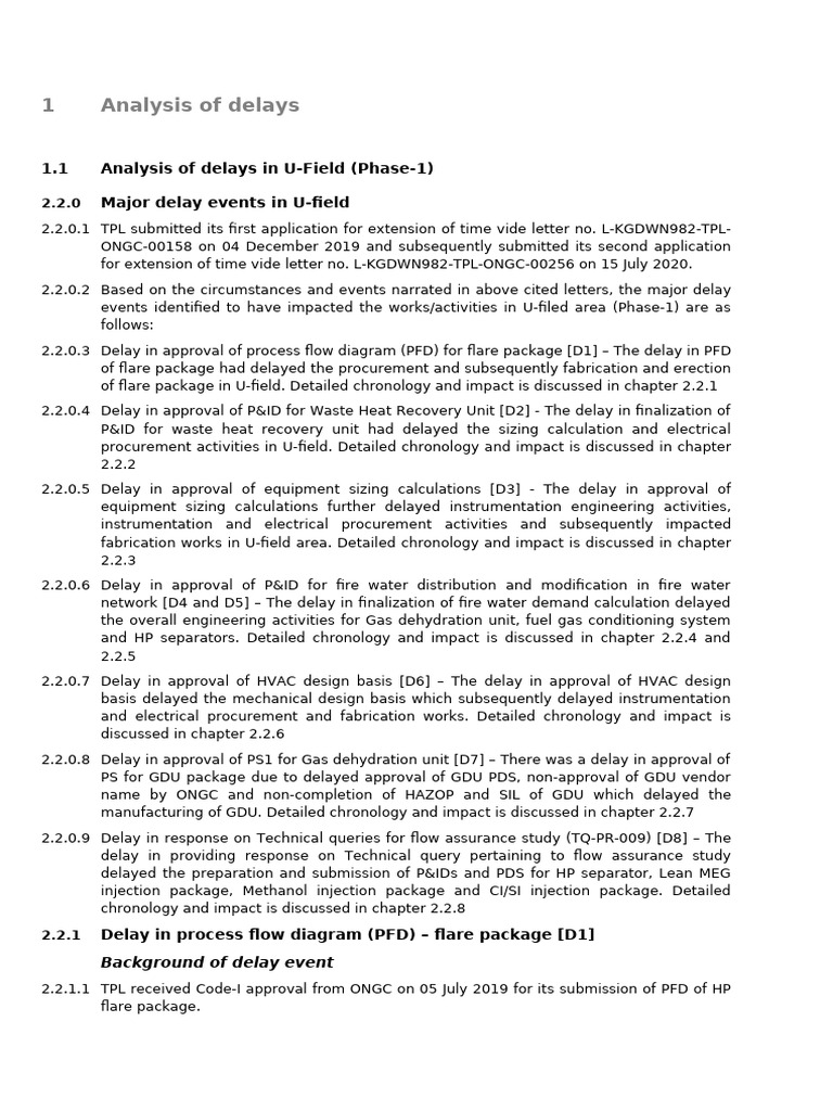 Analysis of Delays Part 1 | PDF
