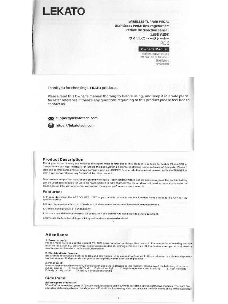 Lekato PD6 Large | PDF