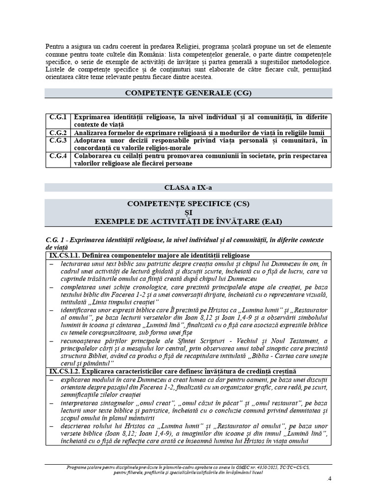 Religie Cultul Ortodox TC IX XII-4 | PDF