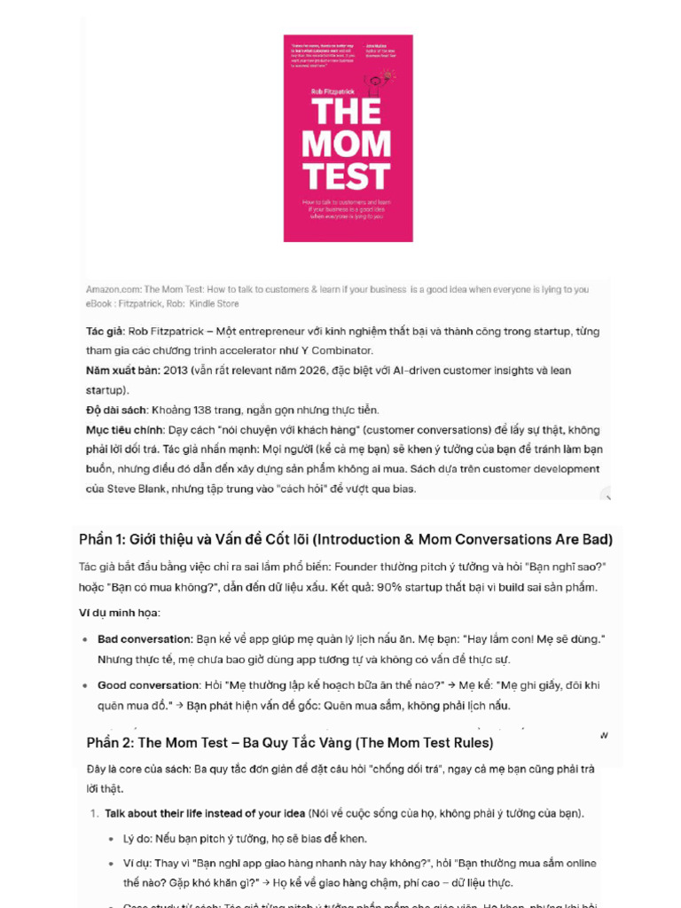 The Mom Test | PDF