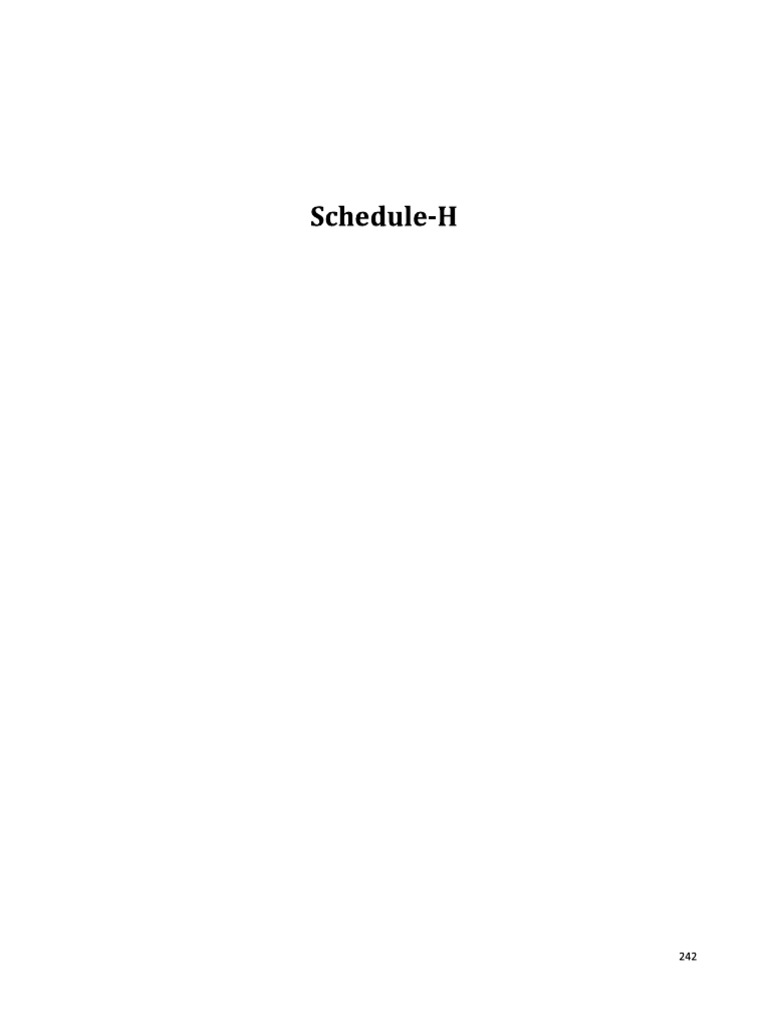 Schedule H | PDF