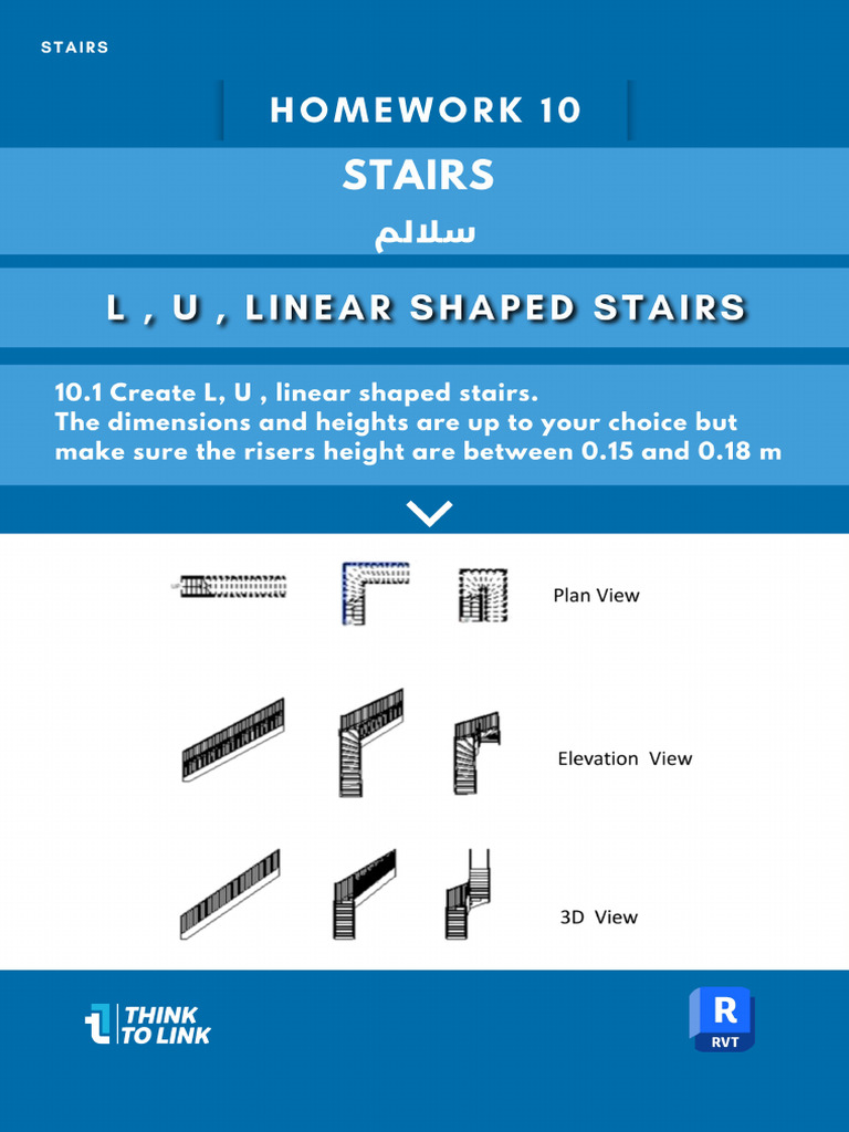 L, U, Linear Shaped Stairs | PDF