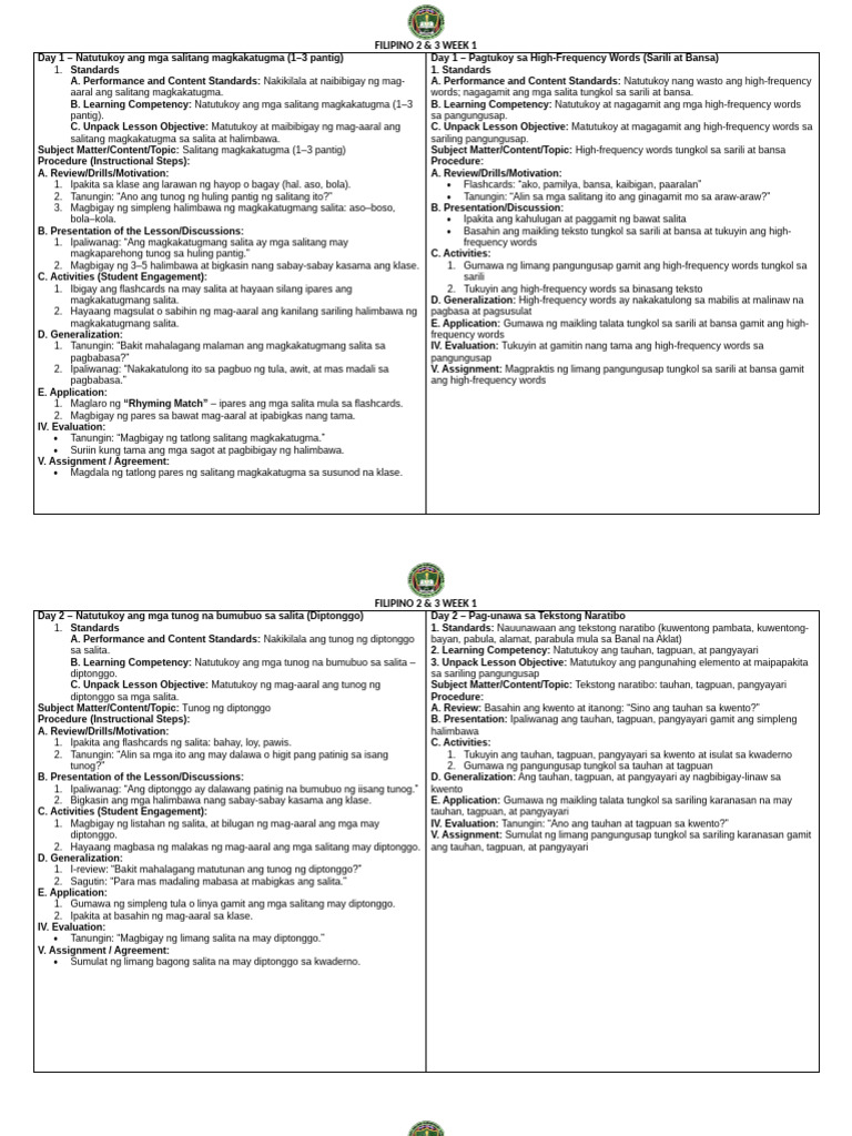 Filipino 2 & 3 | PDF