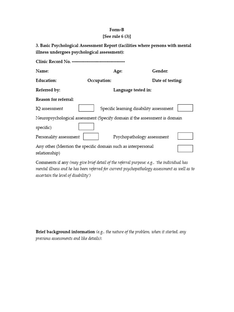 Mhca 2017 Form b3 en | PDF