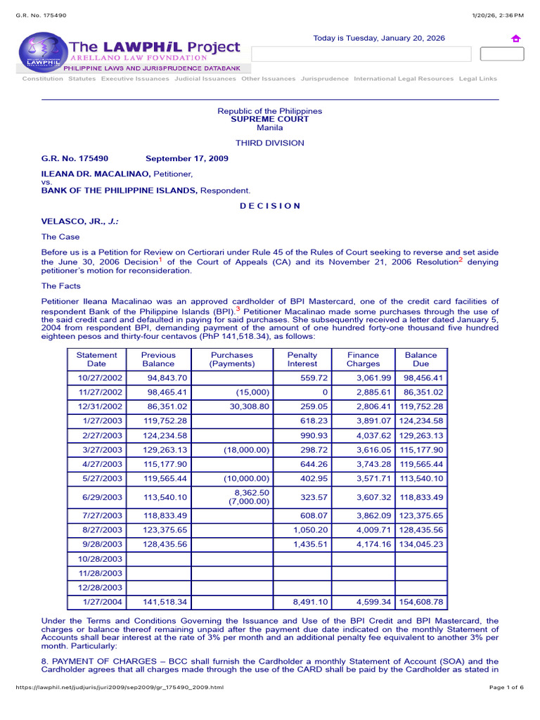 Macalinao V BPI | PDF | Lawsuit | Complaint