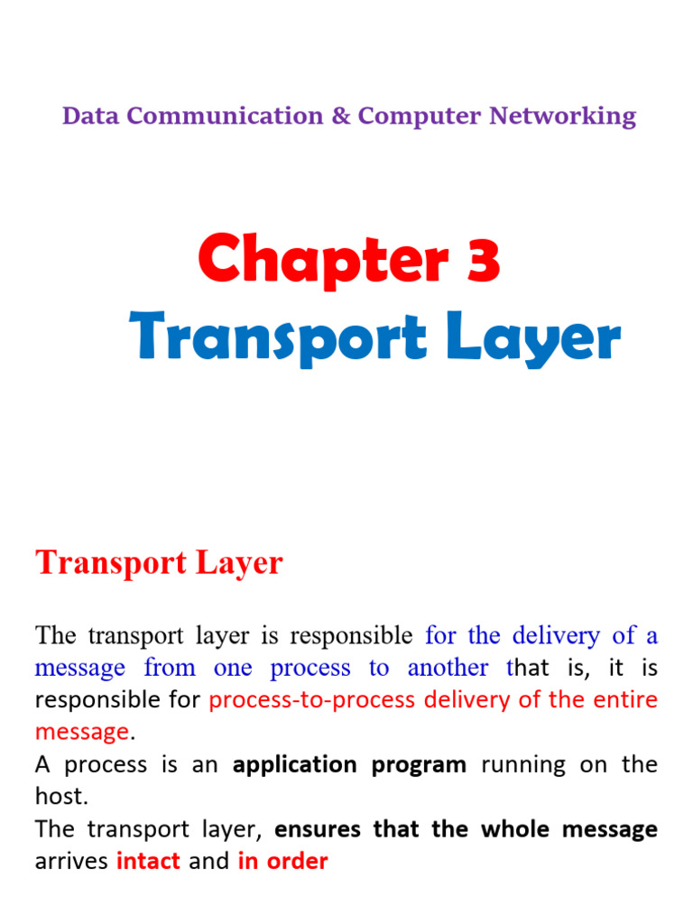 DCCN Chapter - 3 Transport Layer | PDF | Port (Computer Networking ...