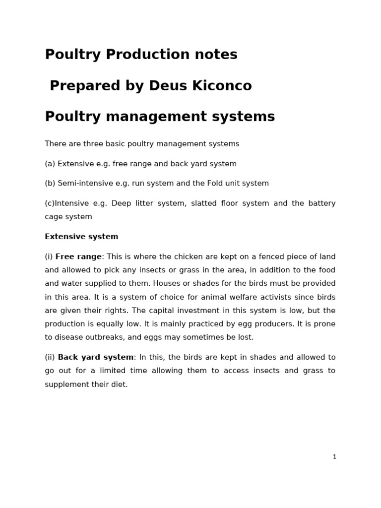 Poultry Management Notes | PDF | Amino Acid | Biosynthesis