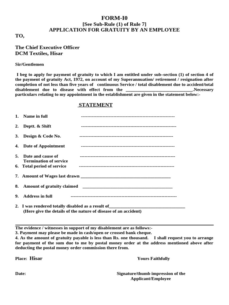 Gratuity New Form | PDF | Money Order