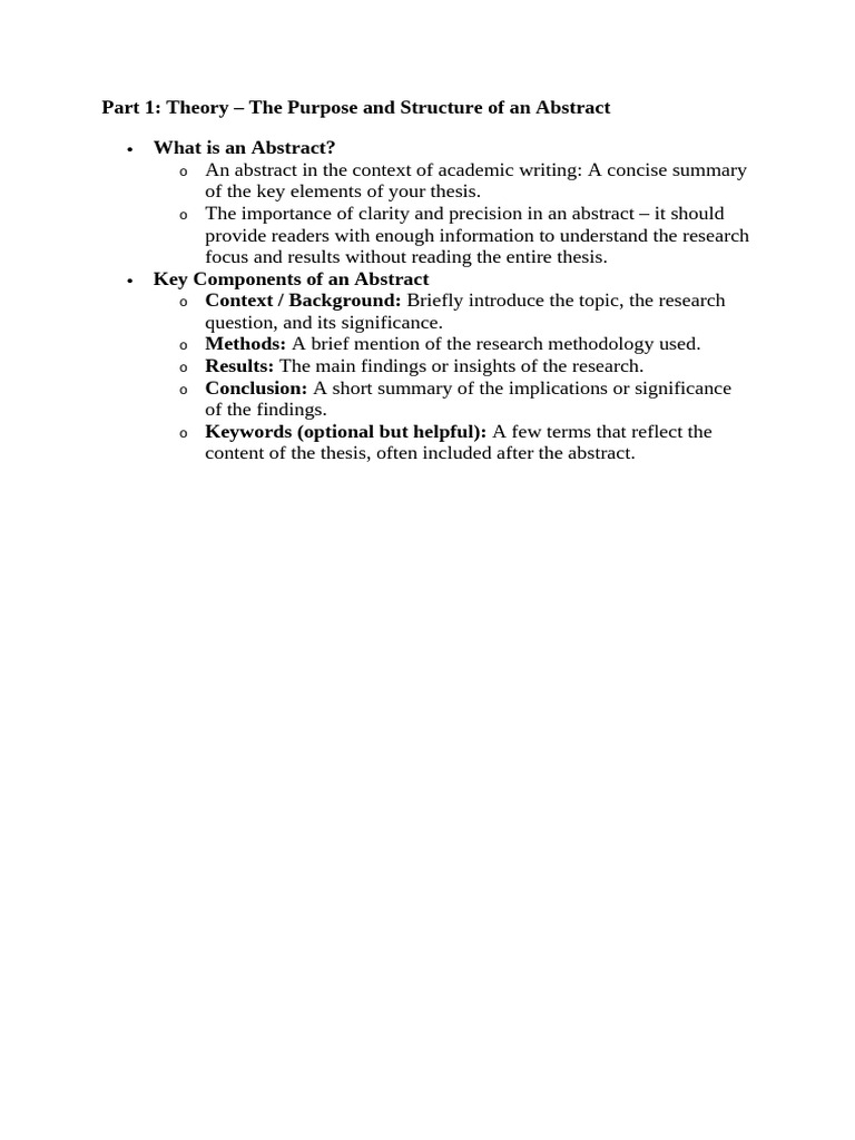 What Is An Abstract | PDF