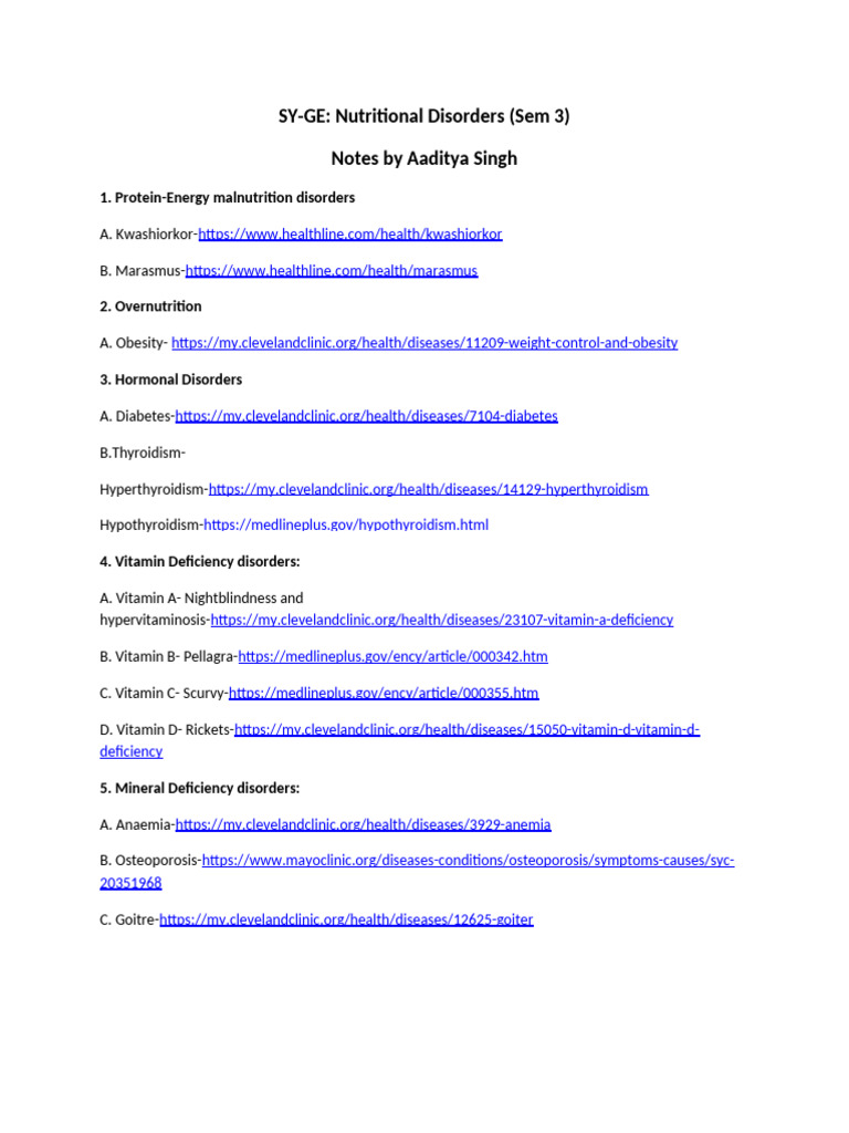 Notes SY-GE - Nutritio-WPS Office | PDF