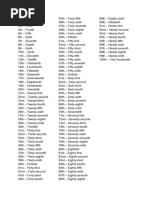 Ordinal Numbers 1 to 100 Guide | PDF