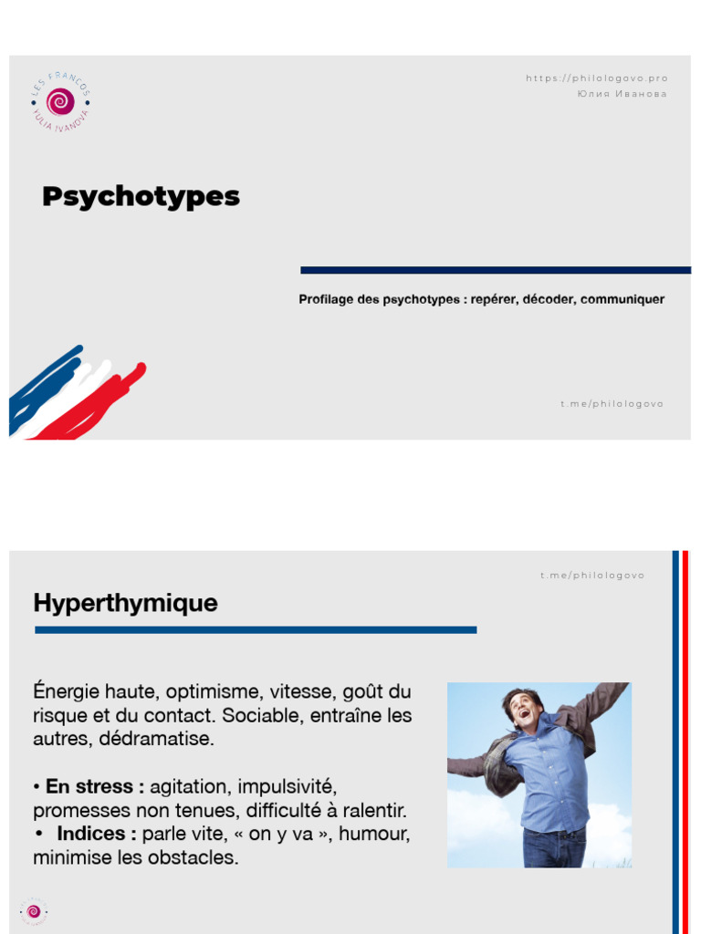 Psycho Types | PDF | Stress (Biologie) | Psychologie