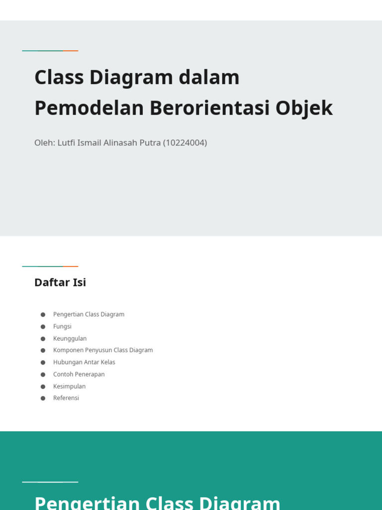 Class Diagram Dalam Pemodelan Berorientasi Objek | PDF