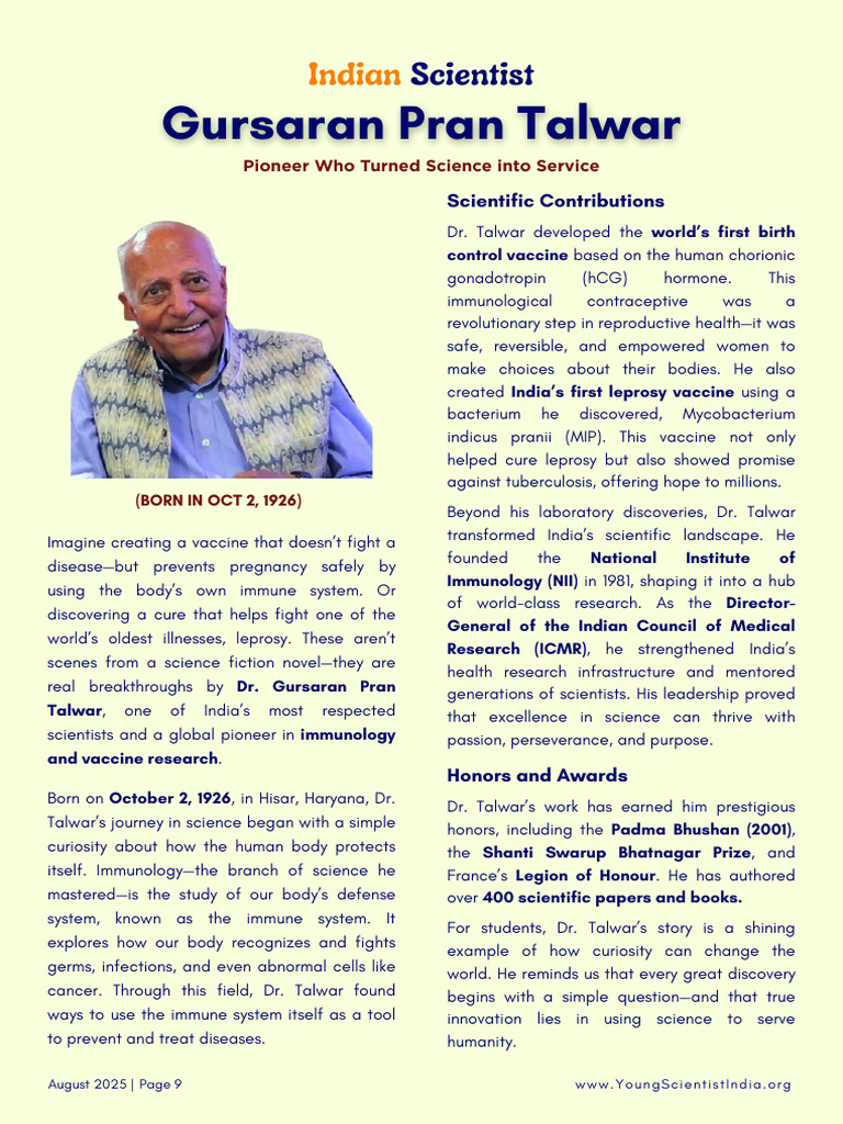 Gursaran Pran Talwar 08-25 | PDF | Vaccines | Leprosy