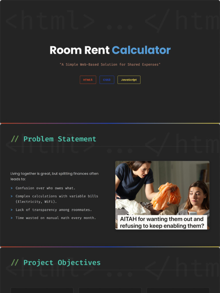 Room Rent Calculator (Web) | PDF