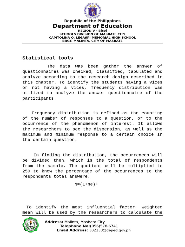 Chapter 4 and 5 Research Paper | PDF | Mean | Weighted Arithmetic Mean
