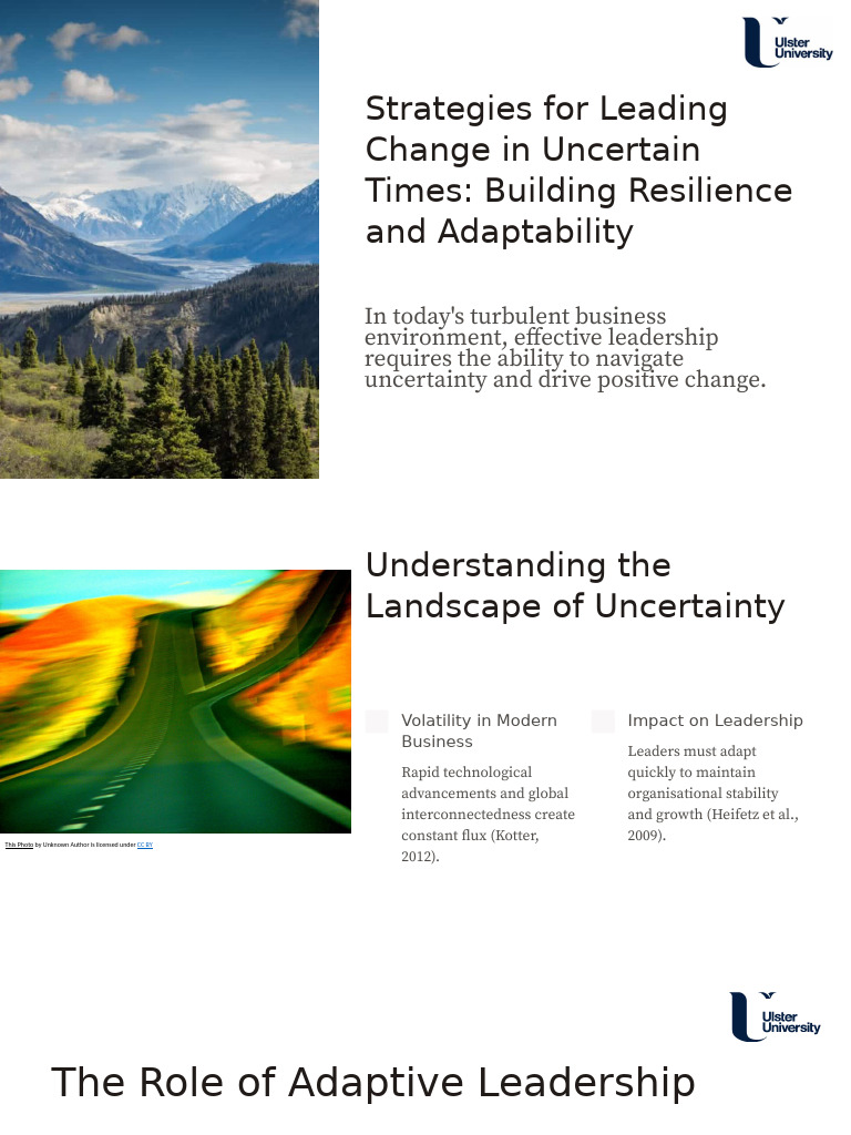 Strategies For Leading Change in Uncertain Times Building Resilience ...