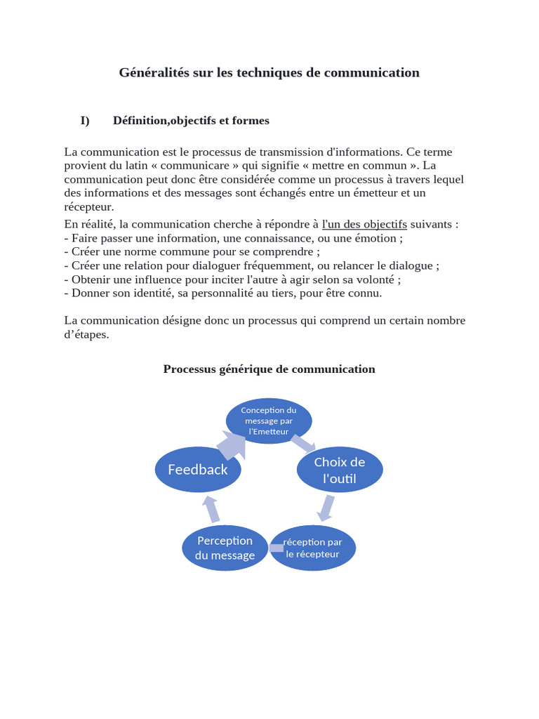 Généralités Sur Les Techniques de Communication | PDF | Communication ...