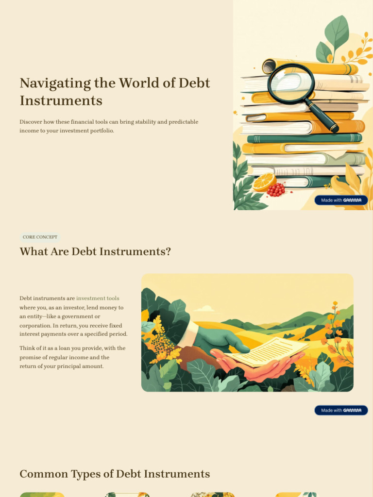 Navigating The World of Debt Instruments | PDF | Investment Fund ...