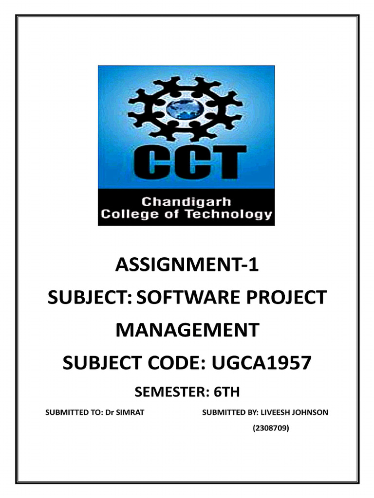 Software Project Management Assignment-1 | PDF