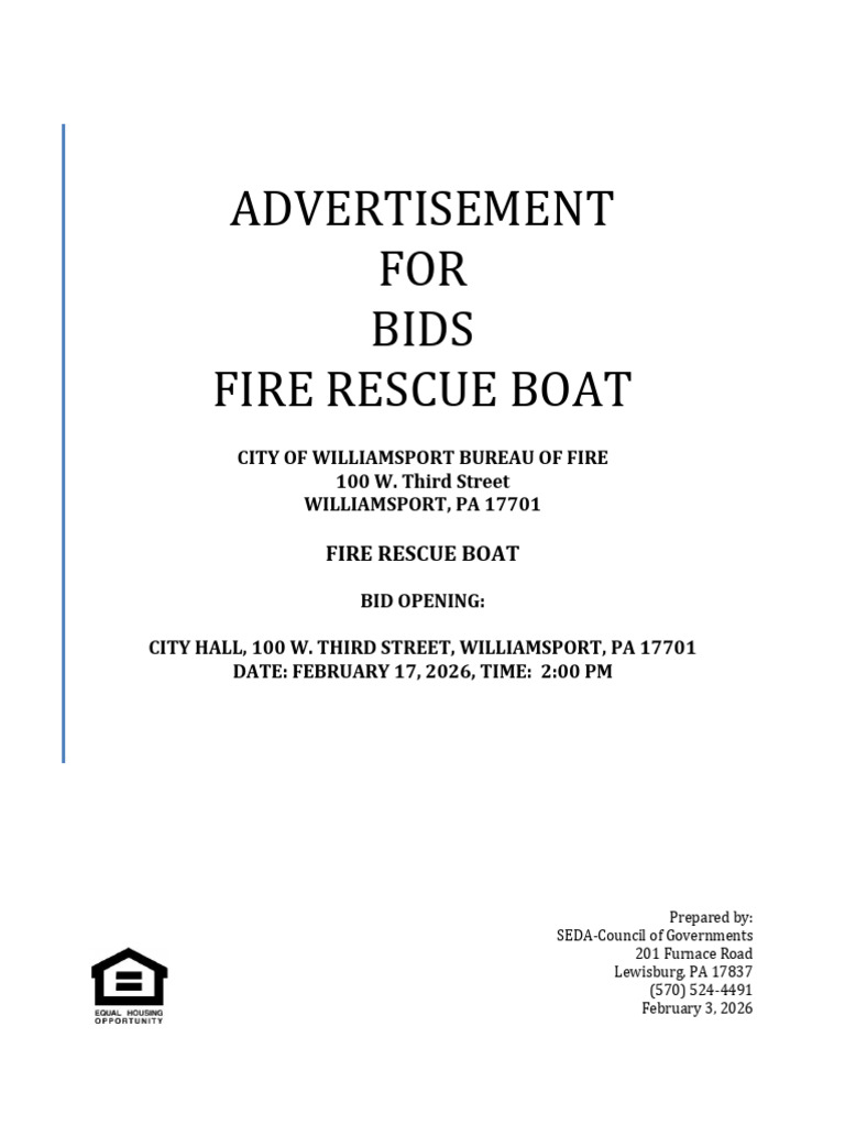 Advertisement For Bids Rescue Boat | PDF | Employment | Subcontractor