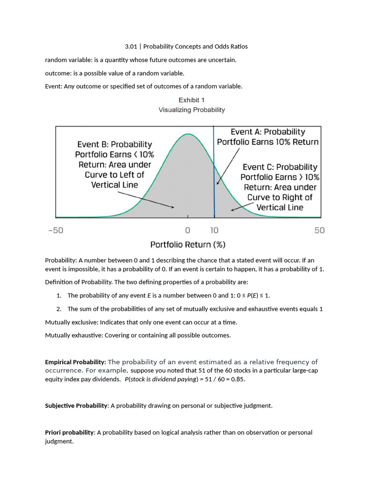 Module 3 Probability Concepts | PDF | Odds | Probability