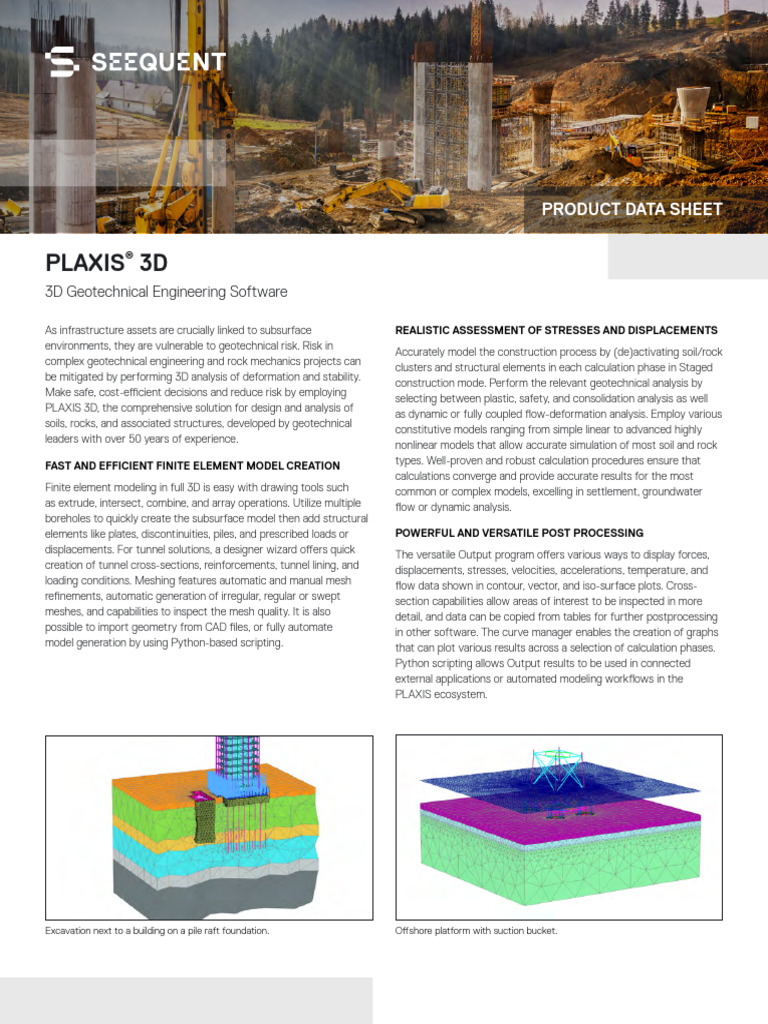 Pds Plaxis 3d LTR en LR | PDF | Geotechnical Engineering | Dam