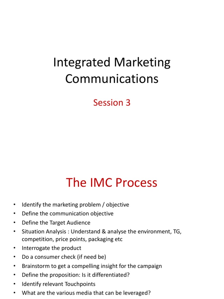 IMC Process for Saffola Gold Campaign | PDF | Target Audience ...