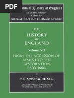 The Political History of England. Vol 7 Montague, F.C. (Vol. VII. 1603 To 1660) From Rhe Accession of James I To The Restoration