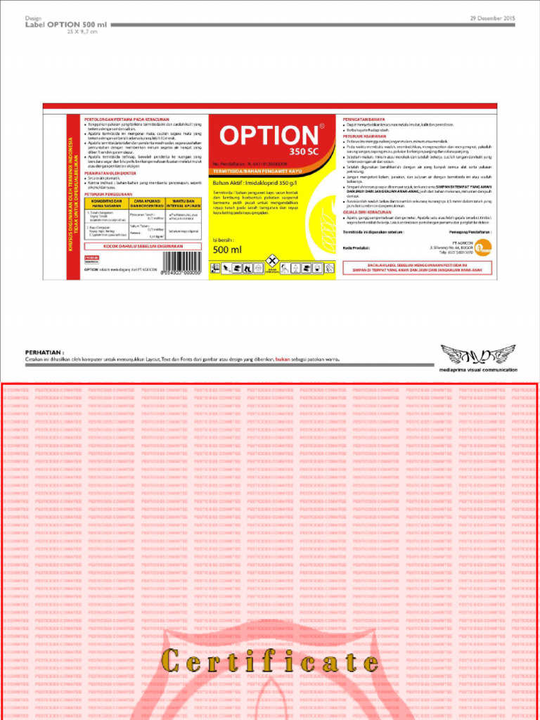 Msds Option 350 SC | PDF