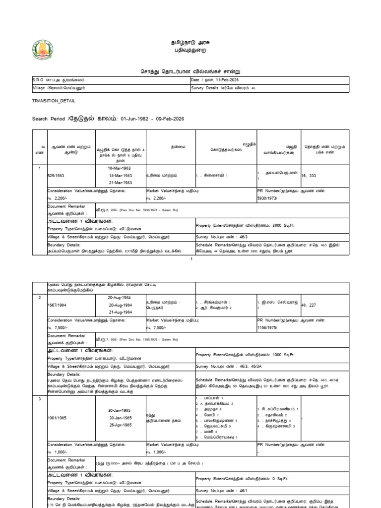 Encumbrance Certificate | PDF