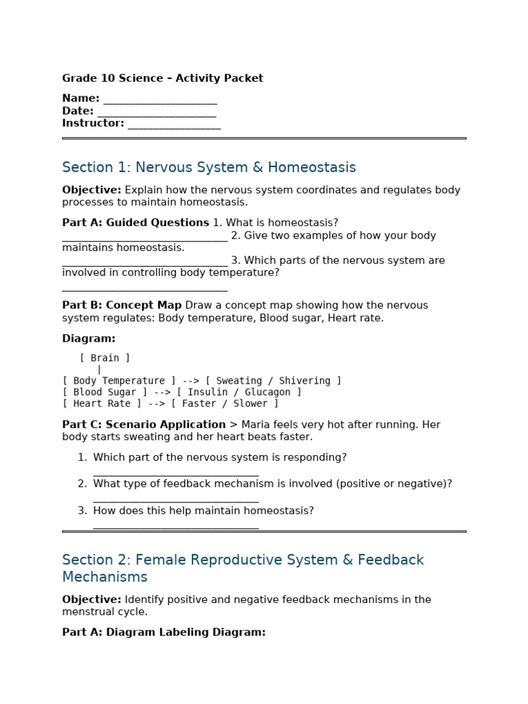 Grade10 Science Activity Packet | PDF | Menstrual Cycle | Luteinizing ...