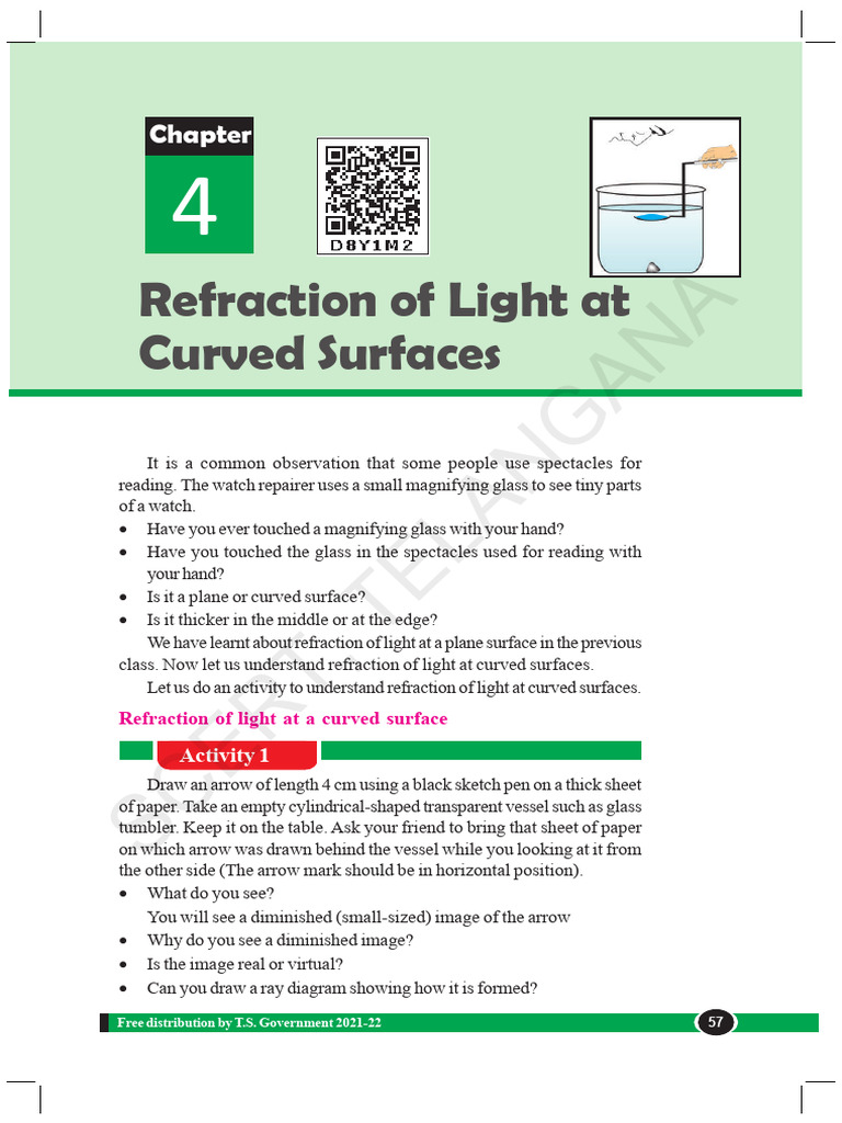 4 Refraction of Light at Curved Surfaces | PDF | Electrodynamics | Light