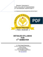 Detailed Syllabus FOR 5 Semester: Anpat Niversity U. V. Patel College of Engineering Ganpat Vidyanagar, Kherva-382711