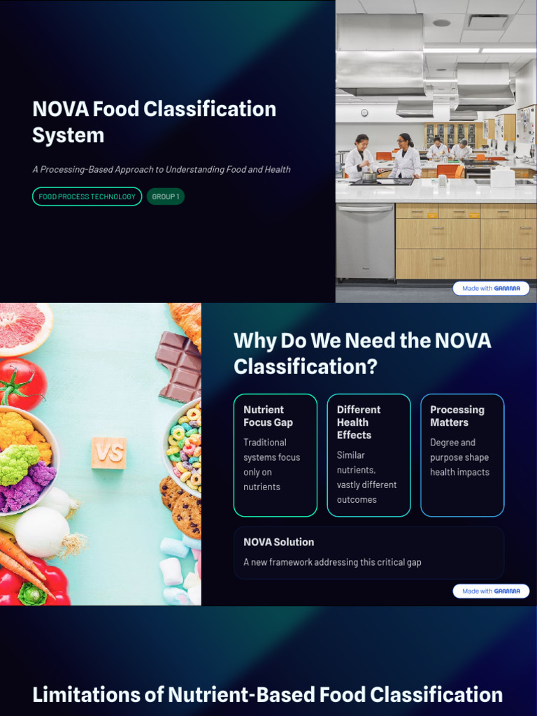 NOVA Food Classification System | PDF | Food Science | Food Industry