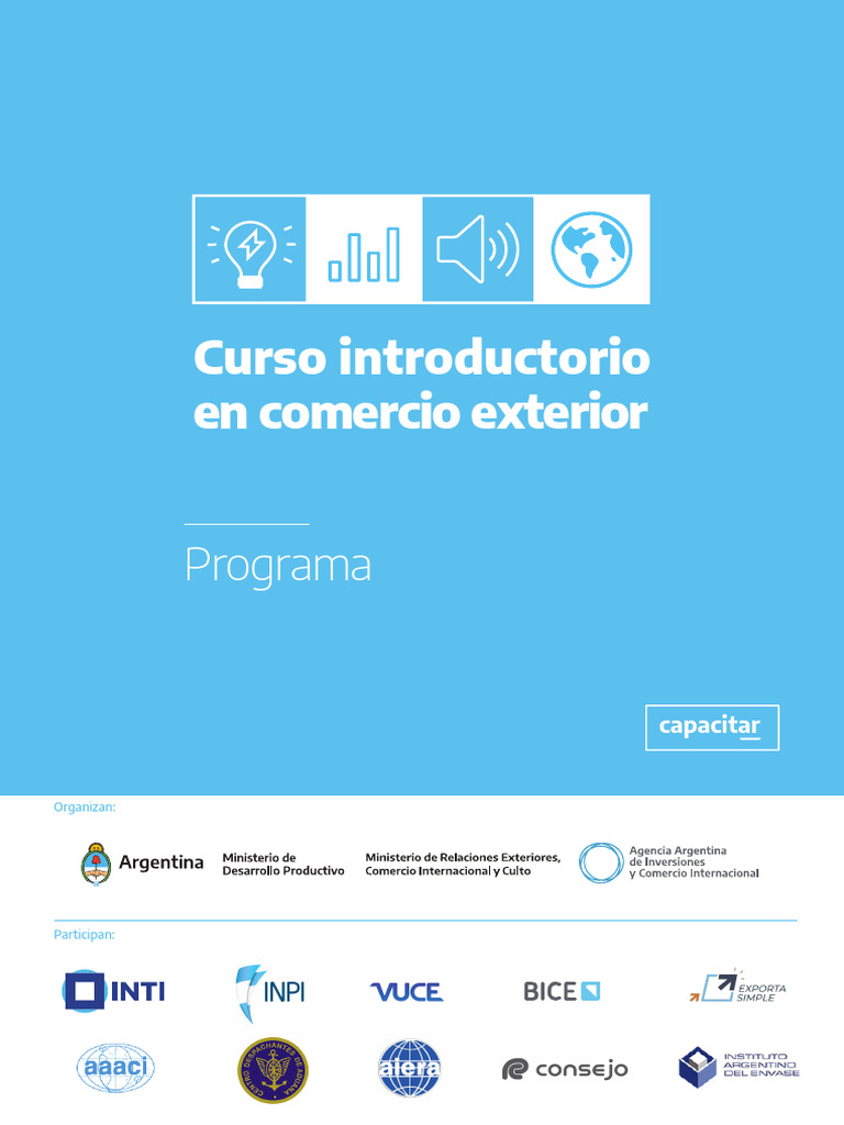 Programa Curso Inicial de Comercio Exterior | PDF | Exportaciones | El ...