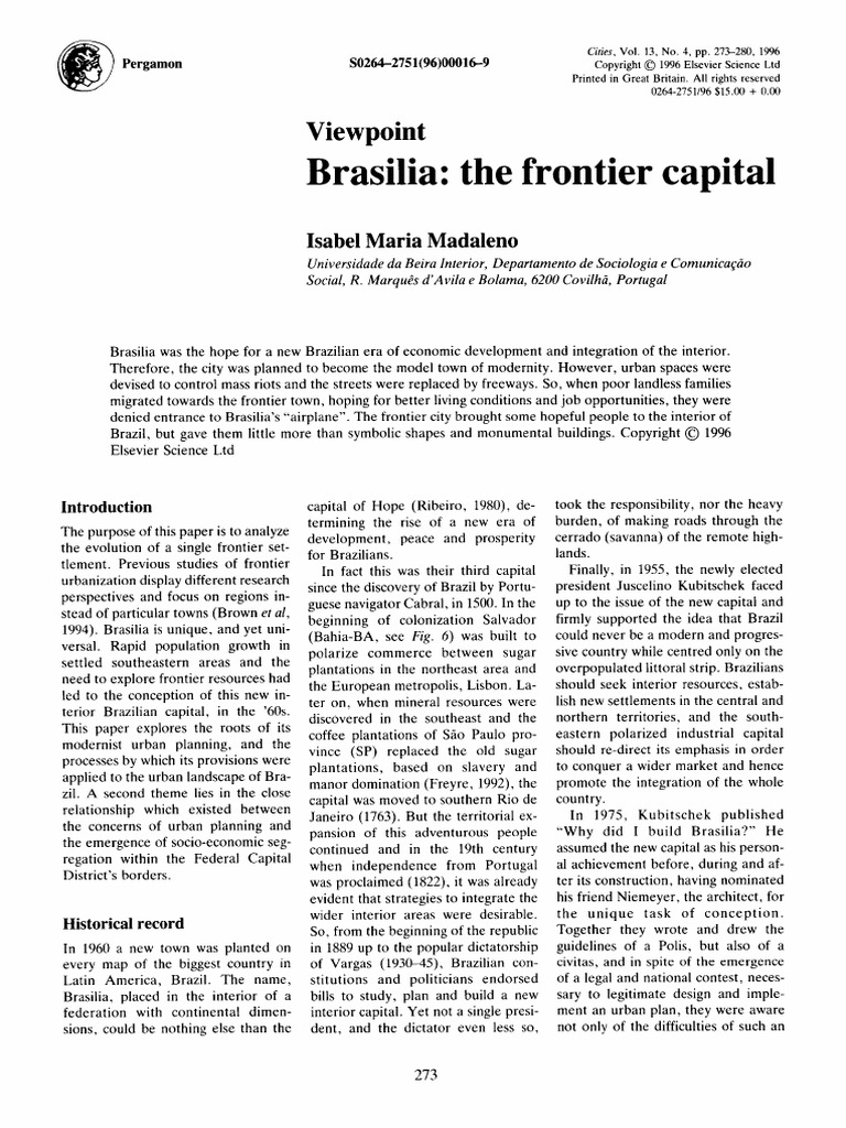 Brasilia The Frontier Capital (Isabel Maria Madaleno) (Z-Library) | PDF ...