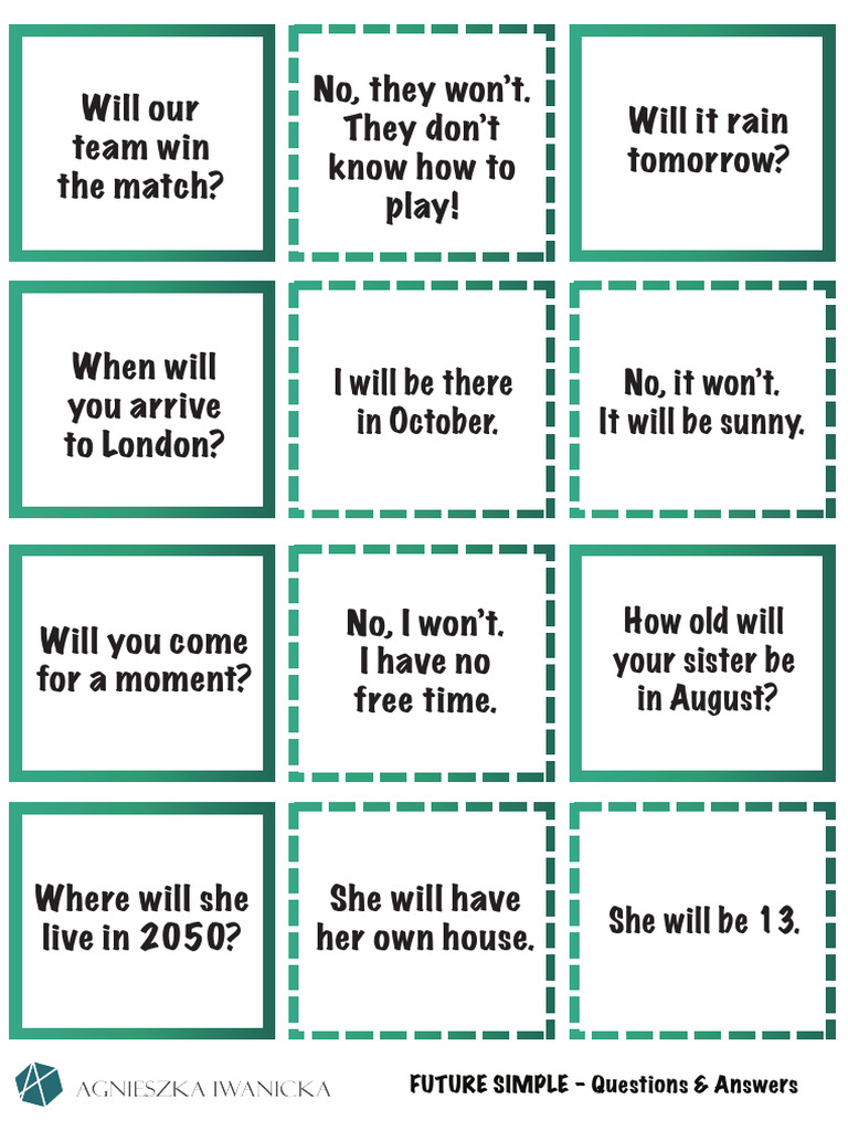 4 Question and Answer - Future Simple | PDF
