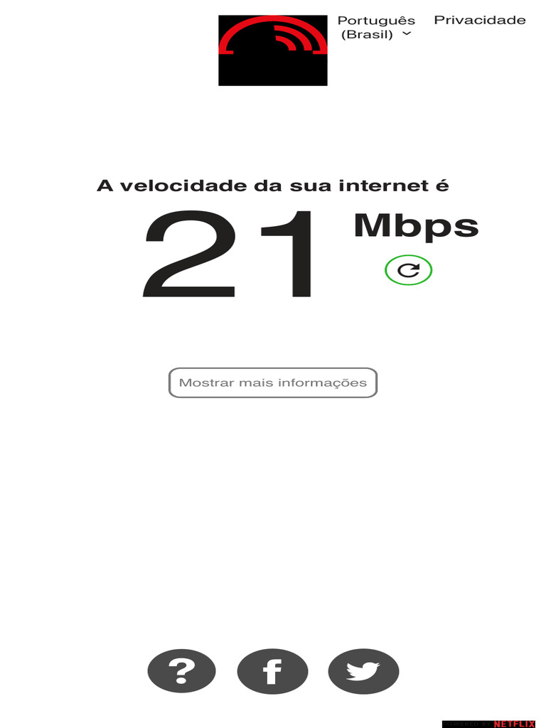 Teste de Velocidade Da Internet Fast - Com 4 | PDF