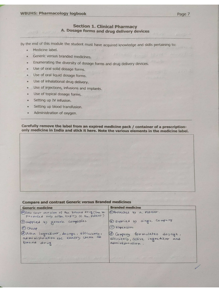 Pharmacology Log Book Completed Upto 30.8.2023 | PDF