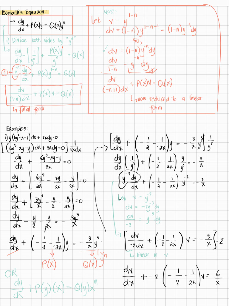 Differential Equation Notes | PDF