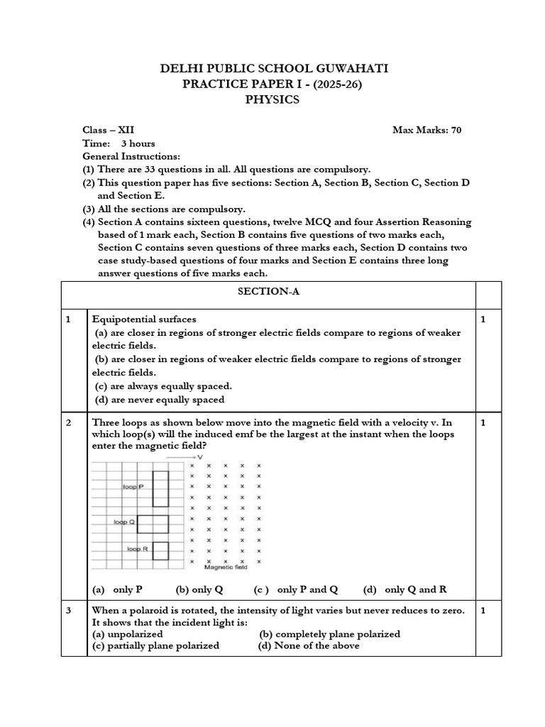 Practice Paper 1 (QP) | PDF | Photoelectric Effect | Capacitor